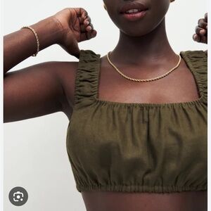 NWT Suki linen crop top